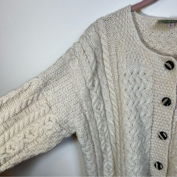 Cozy Cream Cable Knit Cardigan - Picture 7 of 14
